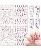 Cute Cartoon Nail Art Stickers Decals - 3D Self Adhesive Designer Decals for Women & Girls - Manicure Supplies - 4 Sheets - Buy Online on GoSupps.com