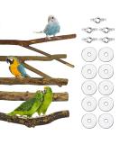 Gobesty Bird Perch Stand Bird Cage Accessories 5 PCS Bird Parrot Perches Natural Wood Parrot Perch Bird Cage Branch for Parakeets Cockatiels Conures Macaws Finches Love Birds - Buy Online on GoSupps.com