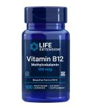 Life Extension B12 Methylcobalamin 500 mcg - 100 Vegetarian Lozenges for Energy & Well-being - Buy Online on GoSupps.com