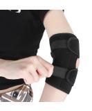 Elbow Compression Sleeve with Removable Strap - Support for Men & Women | Ulnar Nerve Tendonitis & Golfer's Elbow Brace - Buy Online on GoSupps.com