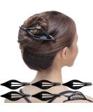 RC ROCHE 6 Pieces Oval Hair Clips for Women - Curvy Elegant Medium Black Side Hair Clips - International Shipping Available - Buy Online on GoSupps.com
