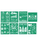 JAJADO Self-Adhesive Christmas Theme Silk Screen Stencils - 8 Pcs for Painting on Wood, Fabric, Wall & Furniture - Snowflakes Mesh Stencil for Xmas Winter Holiday Decor - Buy Online on GoSupps.com