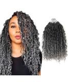 5 Packs Goddess Locs Crochet Hair 14 Inch River Locs Wavy Synthetic Braiding Hair Extension - OT-gray (Pack of 5) - Buy Online on GoSupps.com