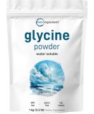 Micro Ingredients Glycine Powder, 1KG (2.2 Pounds), Glycine 1000mg Per Serving, Water Soluble and Products of USA - Buy Online on GoSupps.com