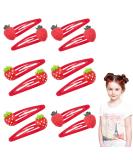 12 PACK Strawberry Alligator Hair Clips Cute Strawberry Hair Accessories for Girls Fruit Hair Clips - Buy Online on GoSupps.com