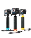 Sametop Floating Hand Grip for GoPro & DJI Osmo Action - Waterproof Handle for Hero 11/10/9/8/7/6/5/4, Session, Fusion, Max - Orange - Buy Online on GoSupps.com