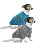 Shop Huisalisiji 5XL Dog Sweater - Warm & Lightweight Sweatshirts for Large Dogs | Soft Elastic Hoodies (Blue & Gray) - 2PCS - Buy Online on GoSupps.com