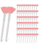 60 Pcs Fan Facial Brushes Soft Fan Facial Applicator Brushes Acid Applicator Brush Cosmetic Makeup Applicator Tools for Peel Masks Eyeshadow Mud Cream, Pink - Buy Online on GoSupps.com