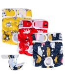 Slowton Washable Dog Diapers for Bitches - Soft High-Suction Eco-Friendly Adjustable Heat Pants for Incontinence & Heat - 3 Pack (Size M) - Buy Online on GoSupps.com