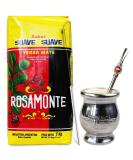 Buy Yerba Mate Rosamonte Suave 1 kg - Complete Stainless Steel Mate Tea Set with Bombilla & Cleaning Brush for International Shipping - Buy Online on GoSupps.com