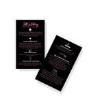 Teeth Whitening Aftercare Cards 50 Pack 2x3.5 inch | Kit Supplies - Black Neon Pink Design - Buy Online on GoSupps.com