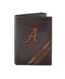 NCAA Alabama Crimson Tide Zep-Pro Leather Trifold Wallet in Brown - Buy Online on GoSupps.com