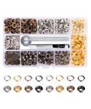 Meikeer Metal Grommets Kit 3/16 inch 400Pcs - Eyelets Sets for Shoes, Clothes, Crafts - DIY Project with Storage Box - 4 Colors - Buy Online on GoSupps.com