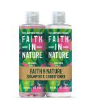 Faith In Nature Dragon Fruit Shampoo and Conditioner Set - Revitalising Vegan & Cruelty Free - 2 x 400ml - For All Hair Types - No SLS or Parabens - Buy Online on GoSupps.com