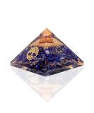 Tree of Life Lapis Lazuli Orgonite Pyramid - Handmade Crystal for Positive Energy and Balance in Home or Office Decor - Buy Online on GoSupps.com