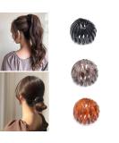 Expandable Birdnest Hair Clip Ponytail Holder Set - Hair Styling Tool for Women and Girls (3 Colors) - Buy Online on GoSupps.com
