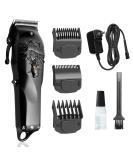 Professional Hair Clippers for Men | Cordless & Corded Barber Clippers | Rechargeable Home Haircut & Grooming Set (Black - Buy Online on GoSupps.com