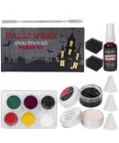 Ultimate Halloween Zombie Makeup Kit | 6 Colors SFX Bruise Palette Scar Wax Fake Blood & Tools for Demonic Cosplay - Buy Online on GoSupps.com