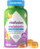 VitaFusion Melatonin Sugar Free Natural White Tea & Peach Flavors 140 Gummies - Buy Online on GoSupps.com