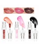 Petansy Color Changing Lip Oil Set | Hydrating Plump Gloss | 3 Natural Shades | Big Brush Tint - Buy Online on GoSupps.com