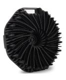 Silicone Body Scrubber with Non-Slip Handle - Travel Friendly Shower & Body Wash Scrubber (Black) | International Shipping - Buy Online on GoSupps.com