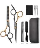 FCYSY Hair Cutting Scissors Kit - Professional Barber Shears Set for Men, Women, and Pets - Gold and Black - Buy Online on GoSupps.com