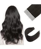 Buy Sixstarhair Tape In Extensions | Natural Black #1B | 20 Pieces | 30g Remy Human Hair | Invisible 30cm - Shop Internationally - Buy Online on GoSupps.com