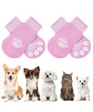 Buy Auauy Indoor Anti-Slip Socks for Dogs & Cats Silicone Gel Paw Protection & Traction | Small-Medium (Pink M) - Buy Online on GoSupps.com
