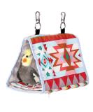 KINTOR Bird Nest Snuggle Hut for Small Medium Parrots - Hanging Tent for Budgies, Eclectus, Cockatiels, Lovebird - African Grey Habitat Cave - Pink Ethnic Design - S-8.2x4.7x2.5inch - Buy Online on GoSupps.com