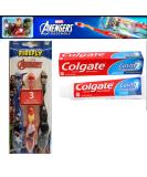 Firefly Avengers Toothbrush Pack (3) - Travel Dental Set with Iron Man, Captain America, Black Panther Characters for Kids - Buy Online on GoSupps.com