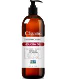 Cliganic Jojoba Oil 32oz - 100% Pure Natural Cold Pressed | Non-GMO, Unrefined, Hexane Free for Hair & Face - Buy Online on GoSupps.com
