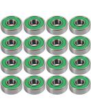 Amphetamine Inline Skate Speed Bearings - Set of 16 - Ceramic & Stainless Steel Options - ABEC 5/7 - Pre-Lubricated for 8 Wheels - Buy Online on GoSupps.com