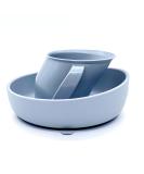 Doidy Cup and Bowl Set - Slanted Design Sippy Cup & Silicone Suction Bowl - Weaning Gift for Babies and Toddlers (Grey) - Buy Online on GoSupps.com