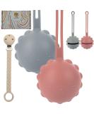 Happydoo Pacifier Box & Chain Set | 2 BPA-Free Pacifier Storage Boxes + Gift Cardboard | Pink & Gray | Easy to Clean & Travel-Friendly - Buy Online on GoSupps.com