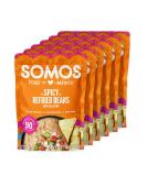 SOMOS Spicy Refried Beans 10 oz Pouch (Pack of 6) | Gluten Free, Non-GMO, Plant Based, Vegan | Microwavable Ready to Eat Meals - Buy Online on GoSupps.com
