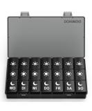 7-Day Pill Organizer Box with 21 Compartments - Black Multi-Compartment Medication Doser for Morning & Noon - Buy Online on GoSupps.com