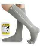 Ailaka Zipper Compression Socks 15-20 mmHg for Women Men - Closed Toe Support - 3X-Large - Grey - Buy Online on GoSupps.com