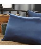 Shop LULUSILK 22 Momme 100% Silk Pillowcase - Wrinkle-Resistant Hair & Skin Care - Navy Blue 80x80cm - International Shipping - Buy Online on GoSupps.com