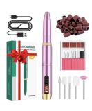 Buy Weiyi Electric Nail Cutter - 11 Attachments 26 Grinding Straps | Rechargeable Nail File for Professional Manicure & Pedicure (Violet) - International Shipping Available - Buy Online on GoSupps.com