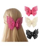 QTMY 3 Pack Large Butterfly Hair Claw Clips - Stylish Hair Accessories for Women and Girls - Buy Online on GoSupps.com