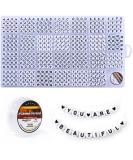Eppingwin 1400pcs Letter Beads | 4x7mm Acrylic Alphabet Beads for Jewelry Making in 28 Grid Box (Black Letters & White Base) - Buy Online on GoSupps.com