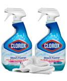 Powerful Bathroom Cleaner Spray - Towel + 2 Disinfecting Bleach Foamers 30oz | Stain Remover for Shower Tub Tile Toilet - International Shipping Available - Buy Online on GoSupps.com