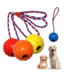 Nizirioo 4 Pack Dog Balls with Cord | Natural Rubber Dog Toys for Agility | Soft & Elastic Balls for Fetch & Play | Ideal Dog Accessories (5 cm) - Buy Online on GoSupps.com