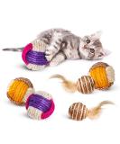 Skrtuan cat toys ball 6PCs cat balls interactive feather toy cat toys ball for indoor use interactive toys for cats cat toys self -employment - Buy Online on GoSupps.com