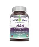 Amazing Formulas MSM 1000mg 200 Tablets - Joint Health, Detox, Hair, Skin, Nails, Energy - Non-GMO, Gluten-Free - Buy Online on GoSupps.com