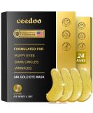 Buy Eye Gel Pads - 24 Pairs Golden Under Eye Patches with Collagen & Hyaluronic Acid for Puffiness Dark Circles & Wrinkles - Anti-Aging Eye Mask to Refresh & Revitalize Skin - Buy Online on GoSupps.com