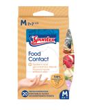Spontex Food Contact 20 disposable nitrile gloves food-safe latex-free and powder-free size M (1 x 20 pieces) - Buy Online on GoSupps.com