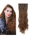 SEGO Clip in Hair Extensions - 8 Wefts Wavy Light Brown to Honey Blonde 24 Realistic Hairpiece for Beautiful Volume - Buy Online on GoSupps.com