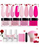 Honey Joy Dip Powder Nail Kit Starter Set - 4 Colors Hot Pink Glitter Dipping Powder Liquid with Base Top Coat Activator - Nail Art Manicure Salon DIY - No LED Lamp Needed - Dip-7pcs-01 - Buy Online on GoSupps.com