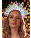 JONKY Light Up Headband Tinsel Led Headbands Glowing Hair Band Nightclub Party Costume Headwear Luminous Rave Hair Accessories for Women and Girls - Buy Online on GoSupps.com